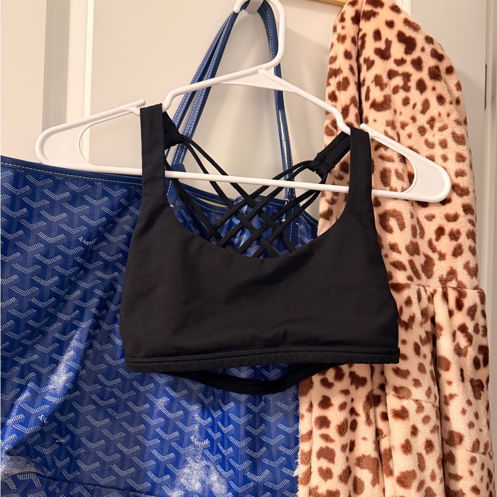 Lululemon strapped black sports bra